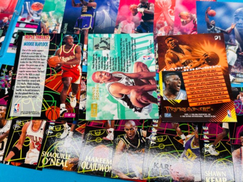 Photo 5 of 151405…3 basketball card sets- triple threats 1-10, rebound king 1-10, dynamic 1-12  in cases