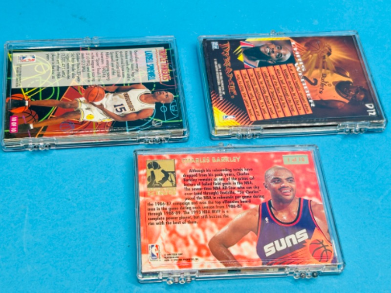 Photo 6 of 151405…3 basketball card sets- triple threats 1-10, rebound king 1-10, dynamic 1-12  in cases