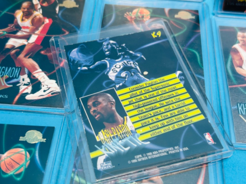 Photo 2 of 151406…skybox kinetic basketball card set 1-9 in hard plastic sleeves 