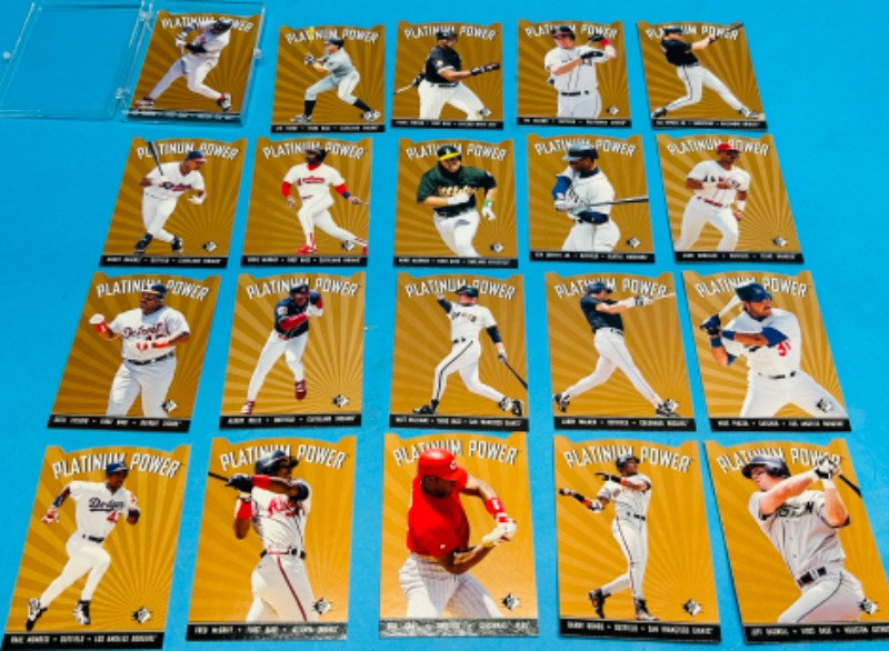 Photo 5 of 151408…Platinum Power die cut baseball card set 1-20 in case