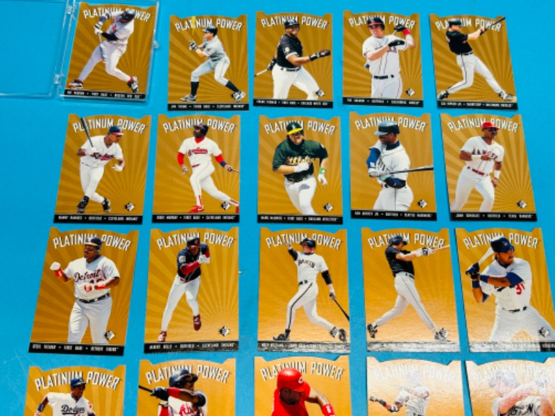 Photo 1 of 151408…Platinum Power die cut baseball card set 1-20 in case