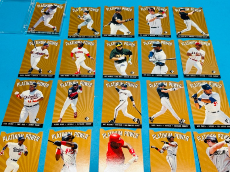 Photo 3 of 151408…Platinum Power die cut baseball card set 1-20 in case