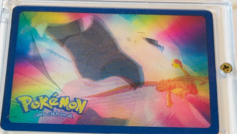 Photo 3 of 151409…hasbro Pokémon charizard lenticular 3-D promo card in hard plastic case 