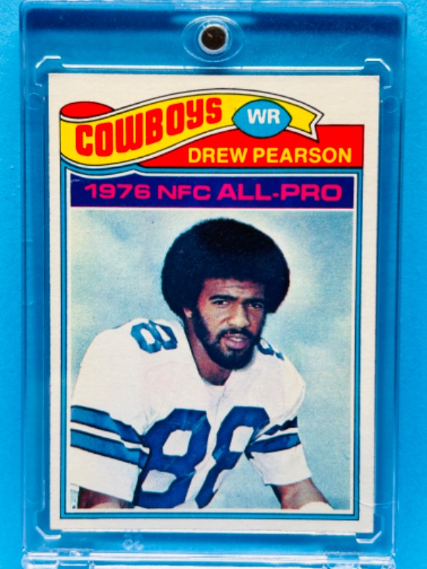 Photo 1 of 151412…topps 1977 Drew Pearson card 130 in hard plastic case 