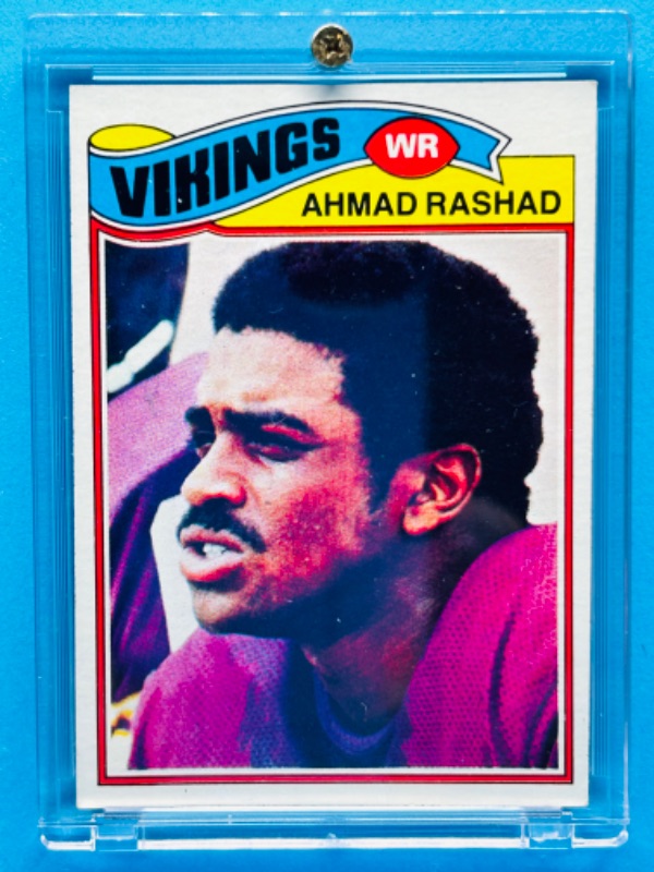 Photo 1 of 151414…topps 1977 Ahmad Rashad card 359 in hard plastic case 