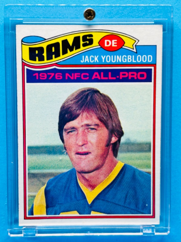 Photo 1 of 151415…topps Jack Youngblood card 80 in hard plastic case 