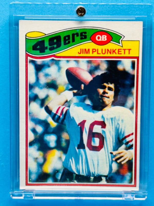 Photo 1 of 151419…topps 1977 Jim Plunkett card 331 in hard plastic case 