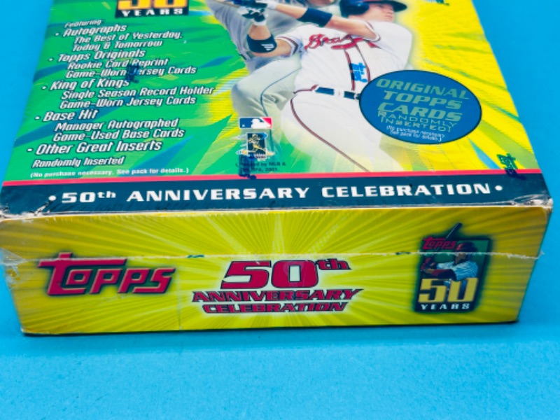 Photo 1 of 151429…sealed Topps 2001 baseball cards series 2 box 50th anniversary 36 packs