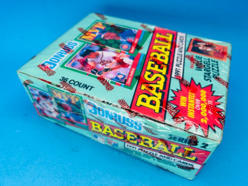 Photo 1 of 151430…sealed Donruss 1991 baseball puzzle and cards box 36 packs