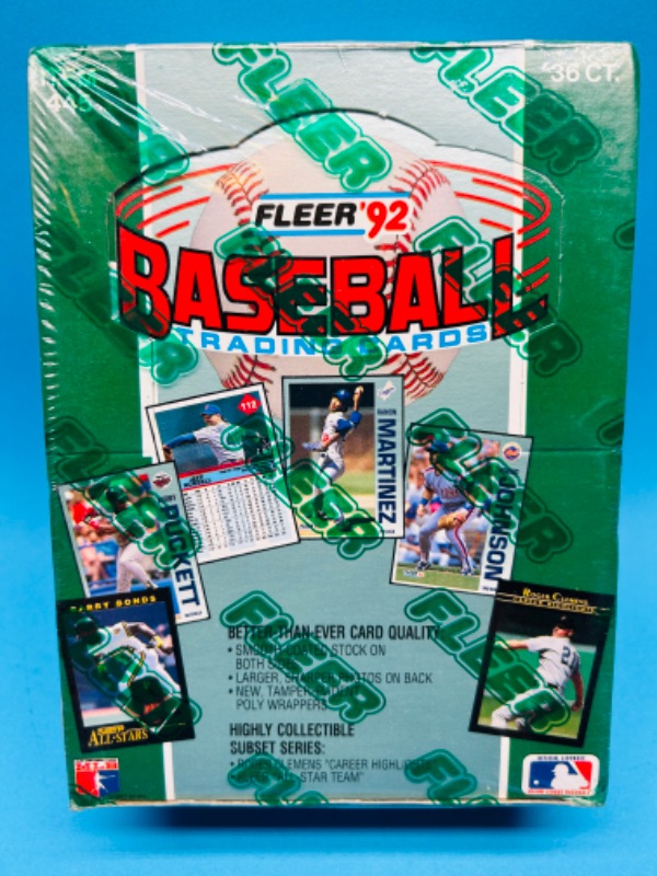 Photo 3 of 151431…sealed Fleer 1992 baseball cards box 36 packs 