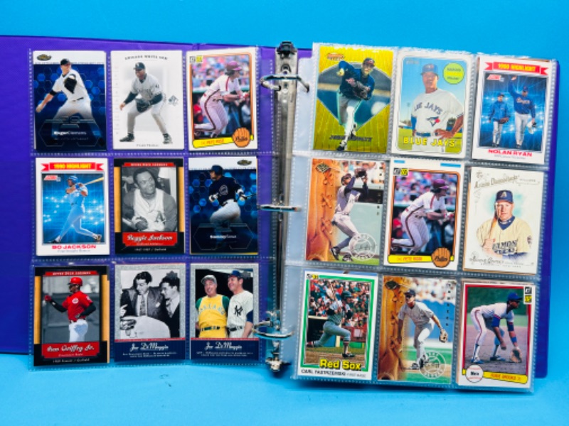 Photo 1 of 151433…288 mixed baseball trading cards in binder 