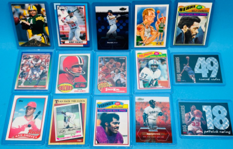 Photo 1 of 151438…15 collection sports cards  cards in hard plastic sleeves 