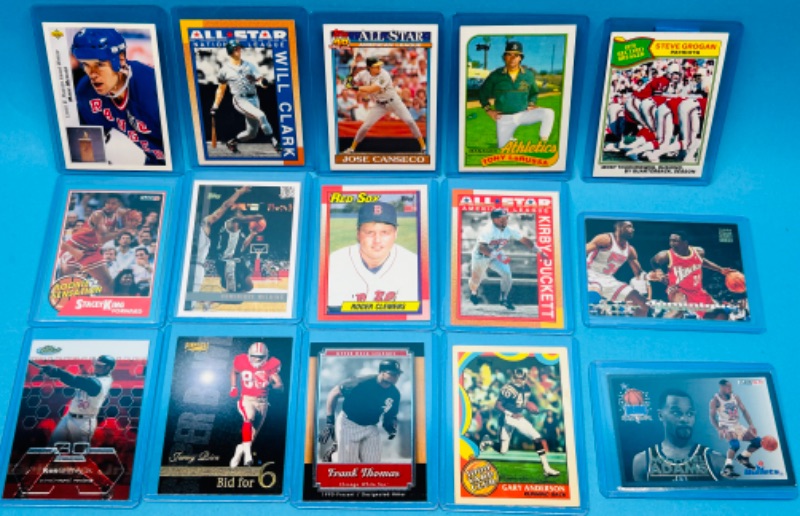 Photo 1 of 151439…15 collectible sports cards  in hard plastic sleeves 