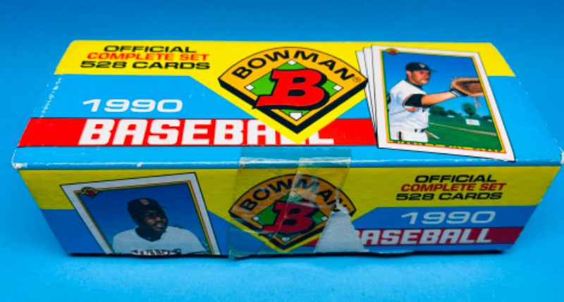 Photo 1 of 151443…bent cards- Bowman 1990 baseball complete 528 card set in box