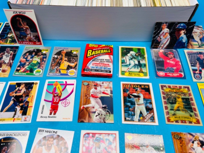 Photo 2 of 151444…1500+ mixed baseball and basketball cards in box 