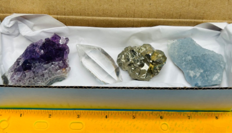 Photo 1 of 151457…amethyst, crystal, celestite , pyrite-fools gold collectible rocks