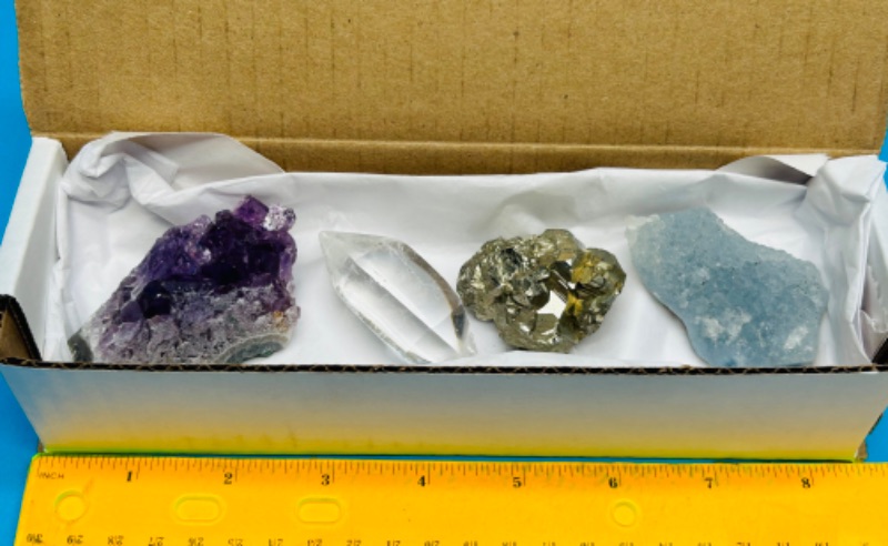 Photo 3 of 151457…amethyst, crystal, celestite , pyrite-fools gold collectible rocks