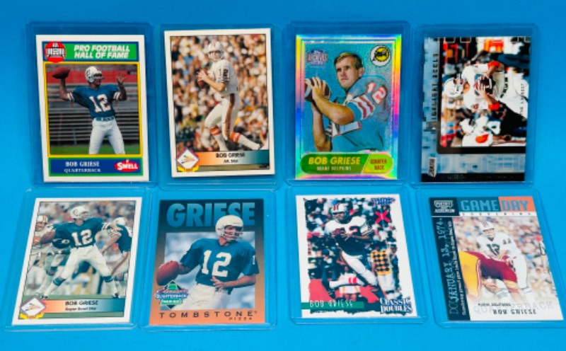 Photo 1 of 151472…8 Bob Griese cards in hard plastic sleeves 