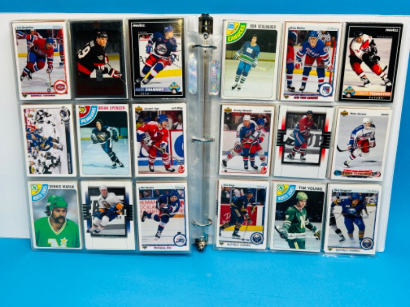 Photo 9 of 151474…final sale no returns no refunds -288 mixed hockey trading cards in binder-picture of each page