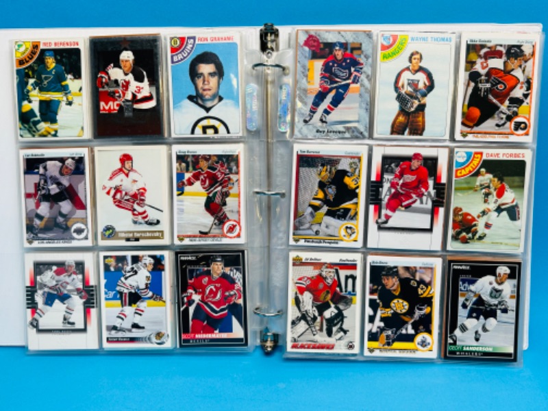 Photo 12 of 151474…final sale no returns no refunds -288 mixed hockey trading cards in binder-picture of each page