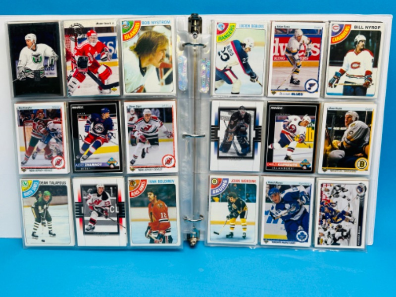 Photo 10 of 151474…final sale no returns no refunds -288 mixed hockey trading cards in binder-picture of each page