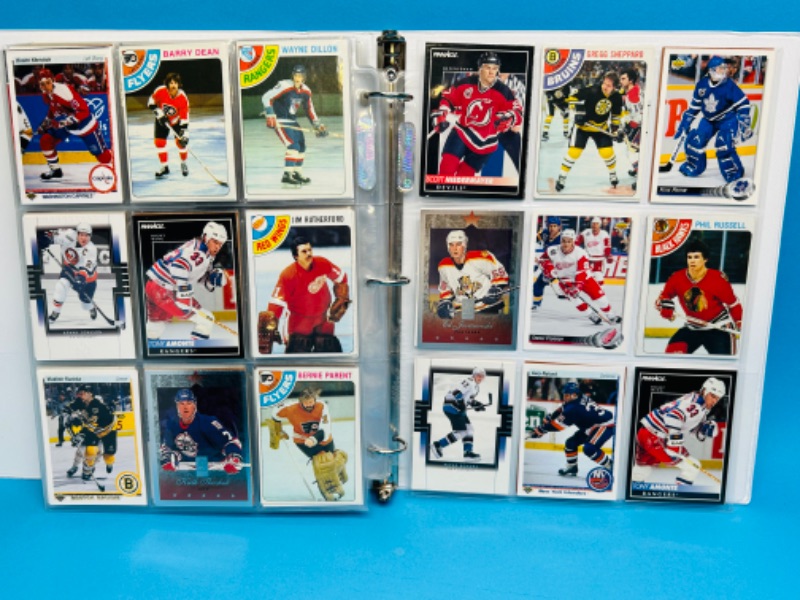 Photo 17 of 151474…final sale no returns no refunds -288 mixed hockey trading cards in binder-picture of each page