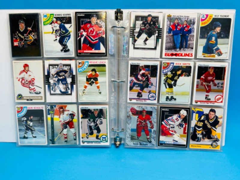 Photo 5 of 151474…final sale no returns no refunds -288 mixed hockey trading cards in binder-picture of each page