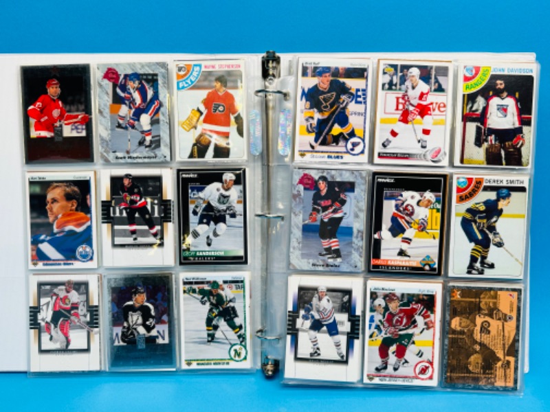 Photo 4 of 151474…final sale no returns no refunds -288 mixed hockey trading cards in binder-picture of each page