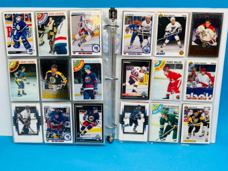 Photo 7 of 151474…final sale no returns no refunds -288 mixed hockey trading cards in binder-picture of each page