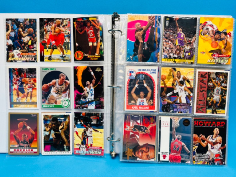 Photo 1 of 151475…final sale no returns no refunds -252 mixed basketball cards in binder-picture of each page