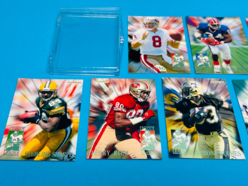 Photo 3 of 151482…Fleer 1994 football card set 1-10 in case -league leaders 