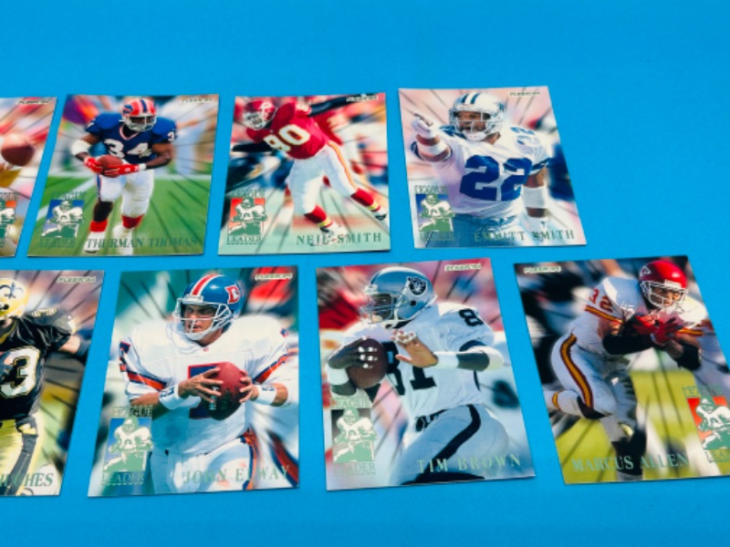 Photo 4 of 151482…Fleer 1994 football card set 1-10 in case -league leaders 