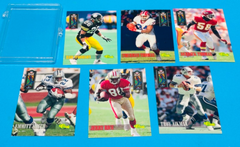 Photo 1 of 151484…classic football experience card set 1-6 in case