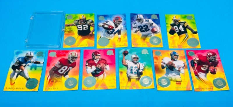 Photo 1 of 151485…Fleer ultra achievement award football card set 1-10 in case