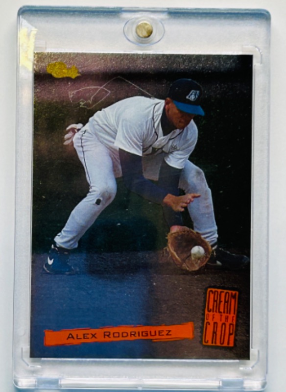 Photo 2 of 151491…Rookie Alex Rodriguez chrome cream of the crop card C11 in hard plastic case 