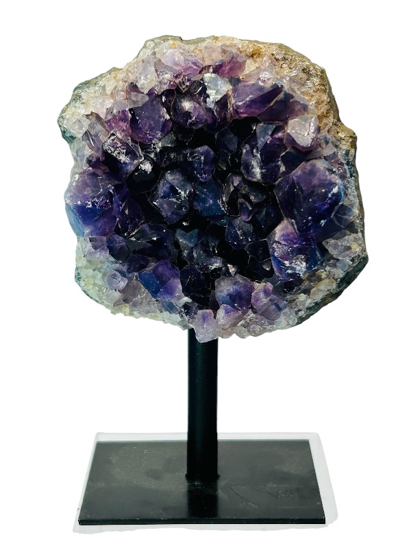 Photo 1 of 151500…5” amethyst crystal rock on display stand-height includes stand 