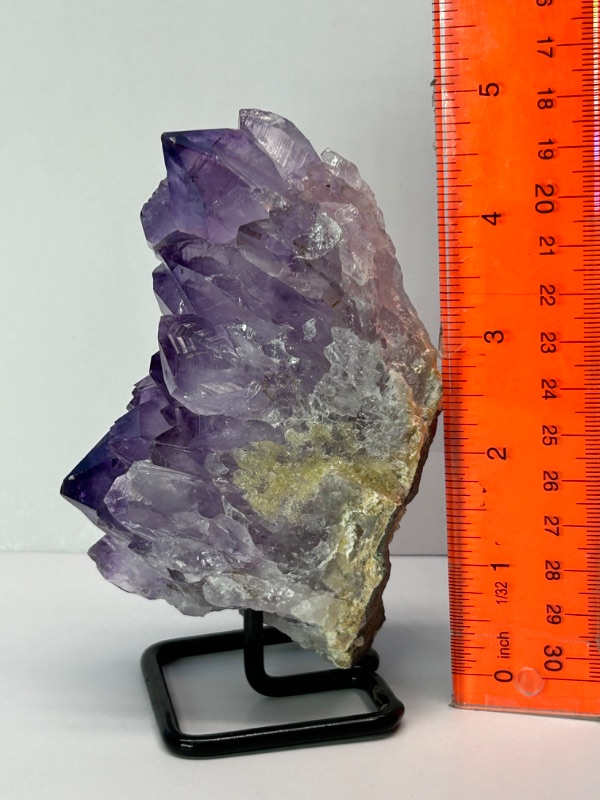 Photo 3 of 151501…5”  amethyst crystal rock on display stand-height includes stand 