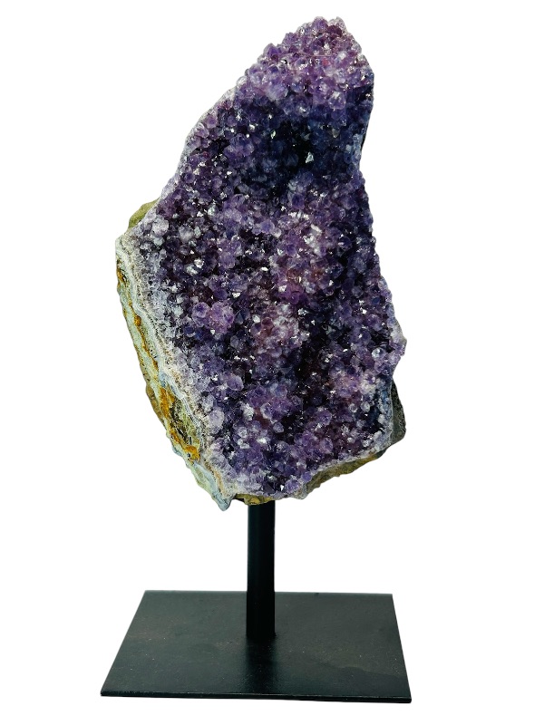 Photo 1 of 151502…7”  amethyst crystal rock on display stand-height includes stand 