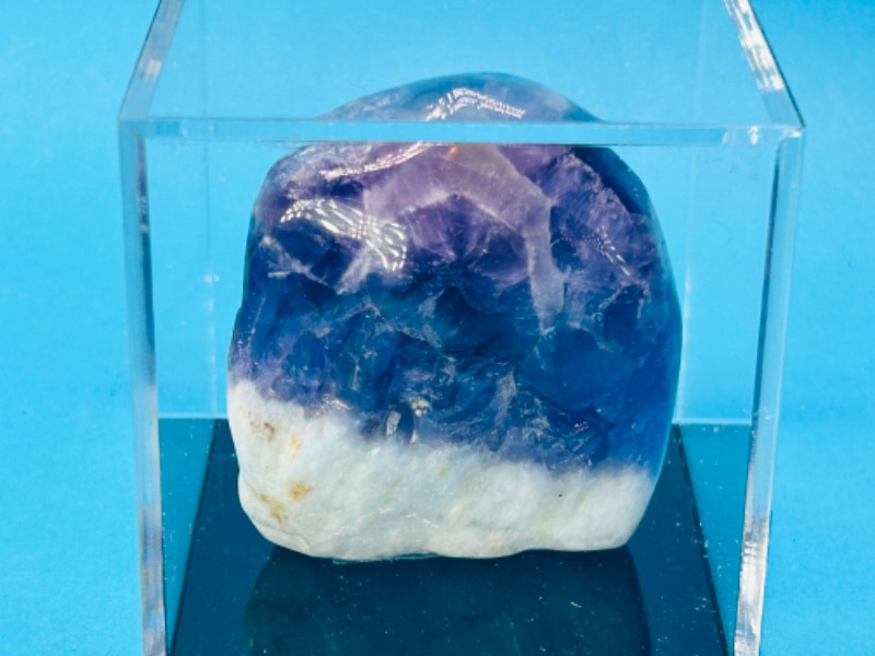 Photo 3 of 151505…unique amethyst rock face in 3x3” acrylic case