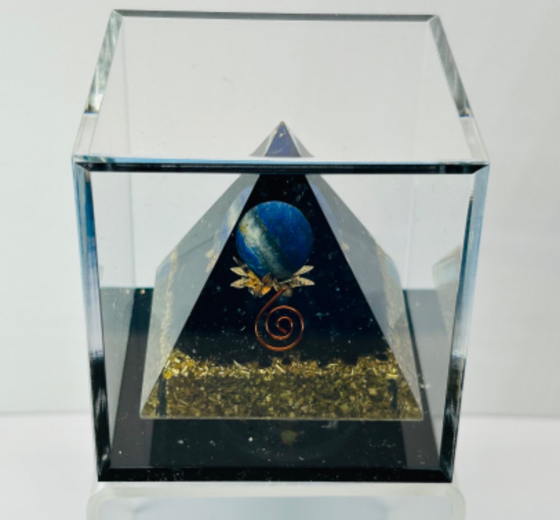 Photo 2 of 151508…acrylic decorative pyramid displayed in 3x3” display case 