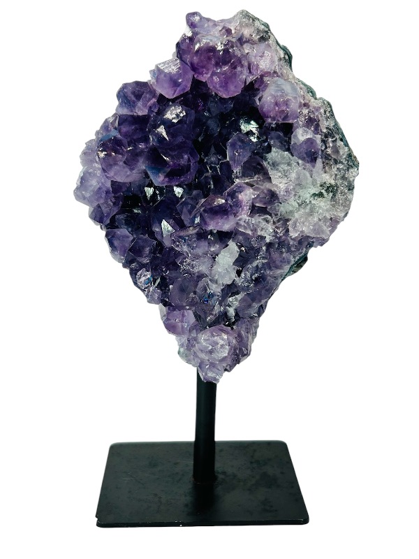 Photo 1 of 151509…7.5” amethyst crystal rock on display stand- height includes stand
