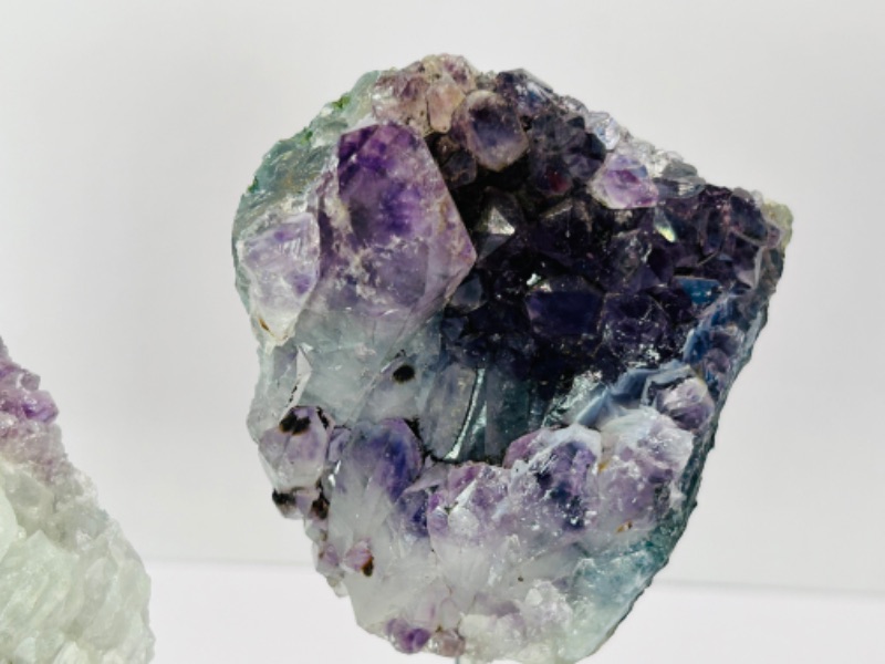 Photo 4 of 151510…2 amethyst crystal rocks on stands 4” tall including stands