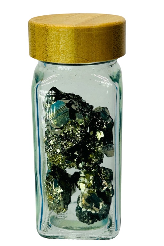 Photo 1 of 151515…4” bottle of pyrite rocks -fools gold