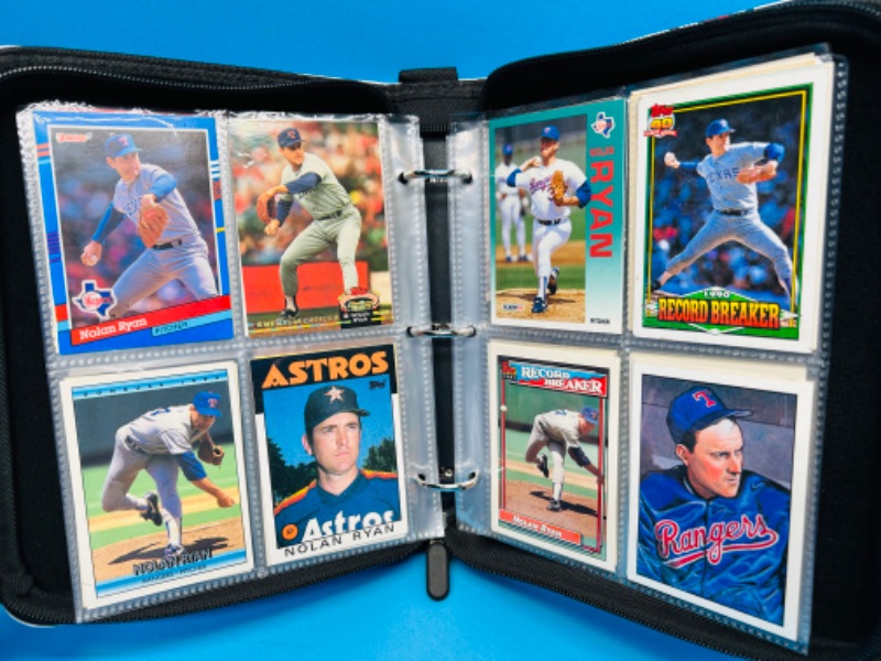 Photo 5 of 151532…final sale no returns no refunds-80 Nolan Ryan trading cards in binder-all pages pictured 