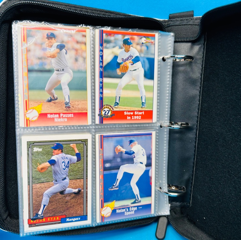 Photo 3 of 151532…final sale no returns no refunds-80 Nolan Ryan trading cards in binder-all pages pictured 