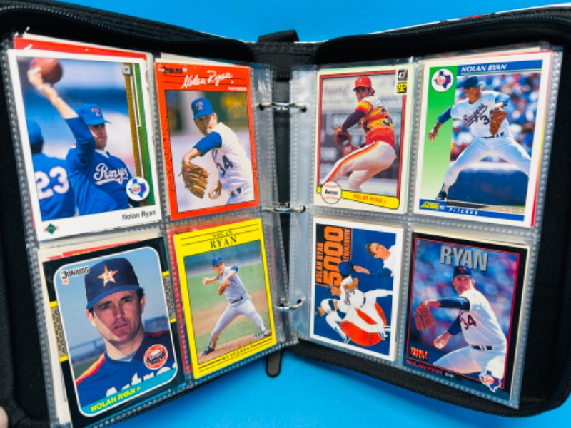 Photo 7 of 151532…final sale no returns no refunds-80 Nolan Ryan trading cards in binder-all pages pictured 