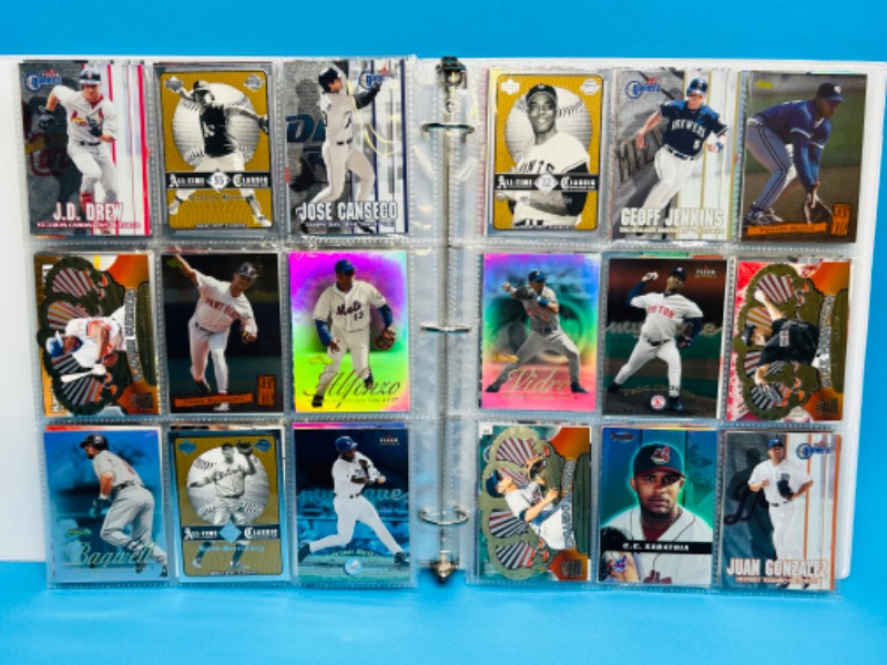 Photo 1 of 151534…final sale no returns no refunds-252 mixed baseball refractor, holo, chrome cards in binder-all pages pictured 