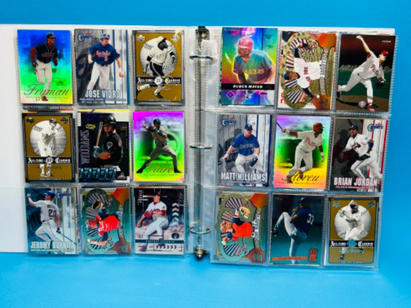 Photo 11 of 151534…final sale no returns no refunds-252 mixed baseball refractor, holo, chrome cards in binder-all pages pictured 