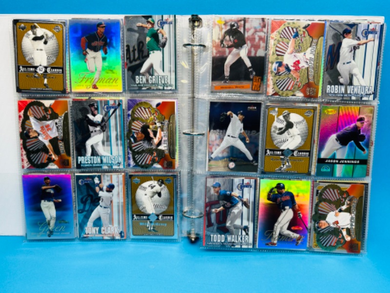 Photo 14 of 151534…final sale no returns no refunds-252 mixed baseball refractor, holo, chrome cards in binder-all pages pictured 