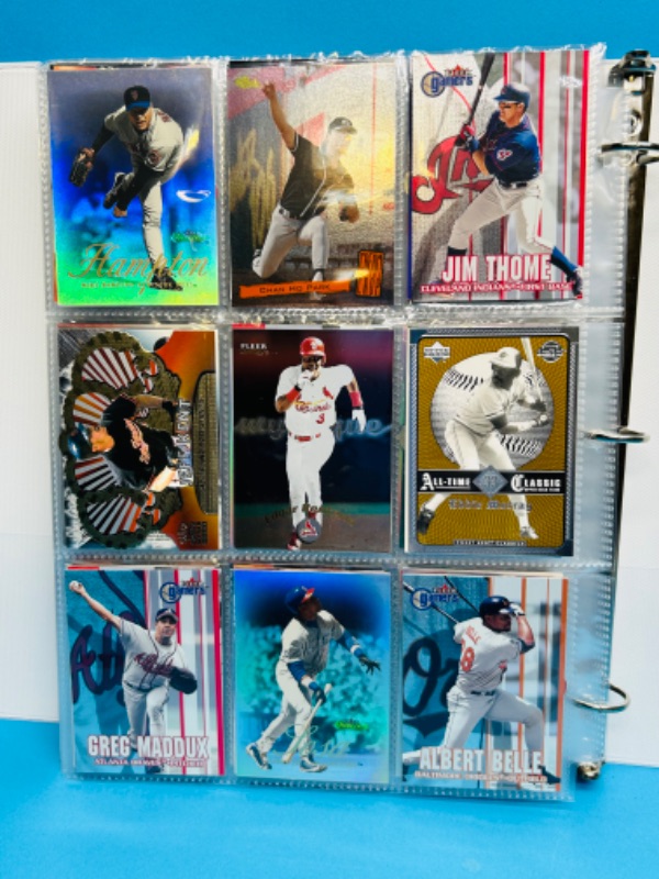 Photo 2 of 151534…final sale no returns no refunds-252 mixed baseball refractor, holo, chrome cards in binder-all pages pictured 